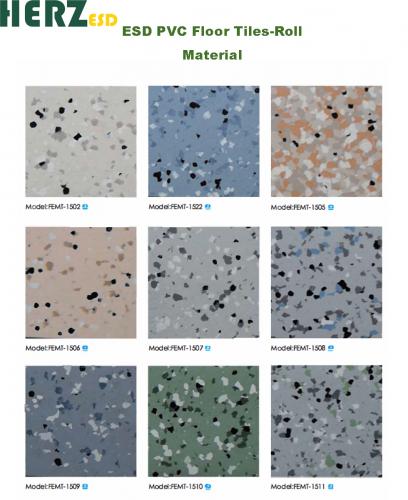 Antistatic Conductive PVC Flooring Mat Vinyl Flooring Indoor Tile Anti-static PVC Floor ESD Tiles