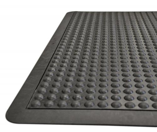 Anti-Fatigue Rubber Floor Mat Durable Rubber Bubble Surface Anti Fatigue Mat for Industrial with Black Borders